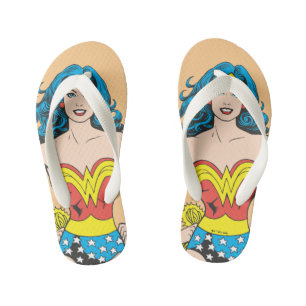 Wonder Woman Hands on Hips Kid's Flip Flops