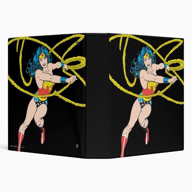 Wonder Woman Holds Lasso 1 Binder (Background)
