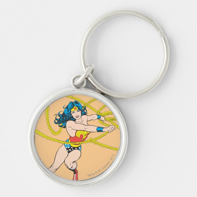 Wonder Woman Holds Lasso 1 Keychain (Front)