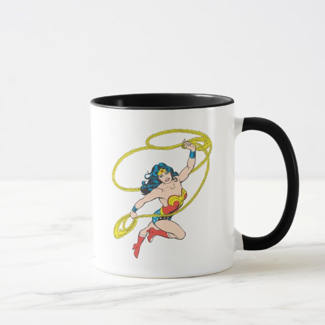 Wonder Woman Holds Lasso 3 Mug (Right)