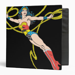 Wonder Woman Holds Lasso 4 Binder