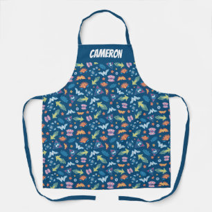 Wonder Woman Icons & Phrases Pattern   Monogram Apron