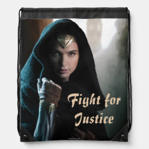 Wonder Woman in Cloak Drawstring Bag