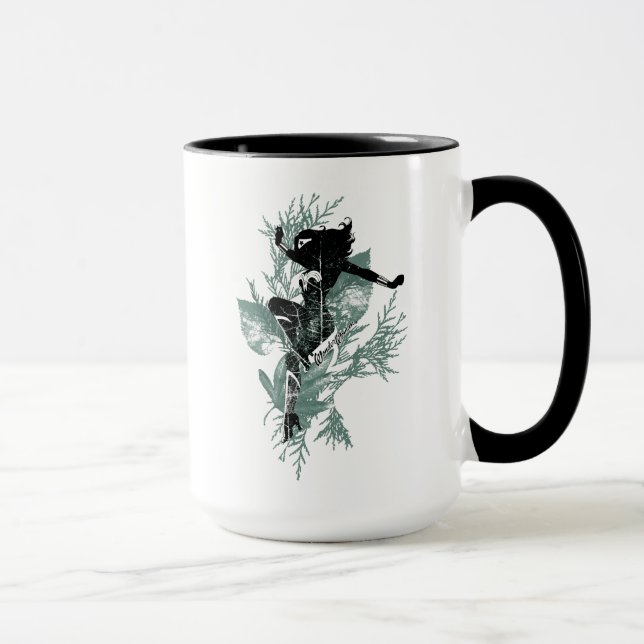 Wonder Woman Landing Foliage Graphic Mug (Right)