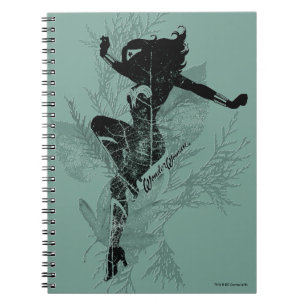 Wonder Woman Landing Foliage Graphic Notebook