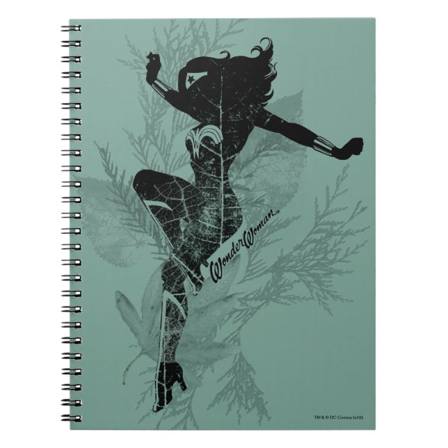 Wonder Woman Landing Foliage Graphic Notebook (Front)