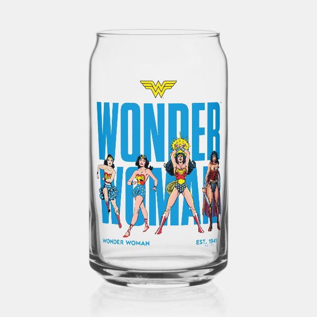 Wonder Woman Legends Forever Graphic Can Glass (Front)