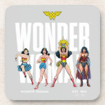 Wonder Woman Legends Forever Graphic Coaster<br><div class="desc">Legends are Forever with this iconic Wonder Woman graphic celebrating the different eras of our favourite Amazonian Warrior! Grab this on a fun graphic tee,  wall art,  or many more customizable Zazzle products perfect for gifting or treating yourself!</div>
