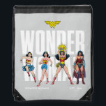 Wonder Woman Legends Forever Graphic Drawstring Bag<br><div class="desc">Legends are Forever with this iconic Wonder Woman graphic celebrating the different eras of our favourite Amazonian Warrior! Grab this on a fun graphic tee,  wall art,  or many more customizable Zazzle products perfect for gifting or treating yourself!</div>