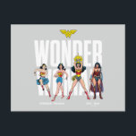 Wonder Woman Legends Forever Graphic Postcard<br><div class="desc">Legends are Forever with this iconic Wonder Woman graphic celebrating the different eras of our favourite Amazonian Warrior! Grab this on a fun graphic tee,  wall art,  or many more customizable Zazzle products perfect for gifting or treating yourself!</div>