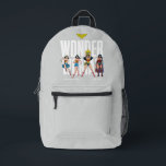 Wonder Woman Legends Forever Graphic Printed Backpack<br><div class="desc">Legends are Forever with this iconic Wonder Woman graphic celebrating the different eras of our favourite Amazonian Warrior! Grab this on a fun graphic tee,  wall art,  or many more customizable Zazzle products perfect for gifting or treating yourself!</div>