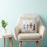 Wonder Woman Legends Forever Graphic Throw Pillow<br><div class="desc">Legends are Forever with this iconic Wonder Woman graphic celebrating the different eras of our favourite Amazonian Warrior! Grab this on a fun graphic tee,  wall art,  or many more customizable Zazzle products perfect for gifting or treating yourself!</div>