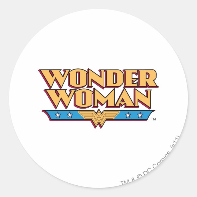 Wonder Woman Logo 2 Classic Round Sticker (Front)