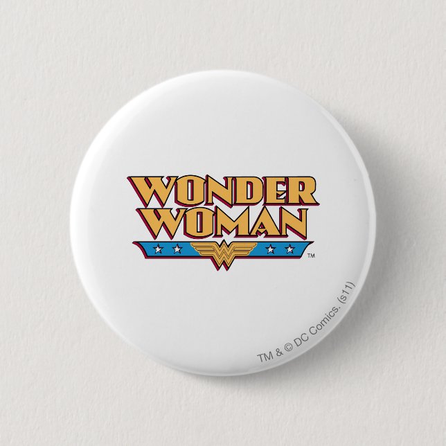 Wonder Woman Logo 2 Inch Round Button (Front)