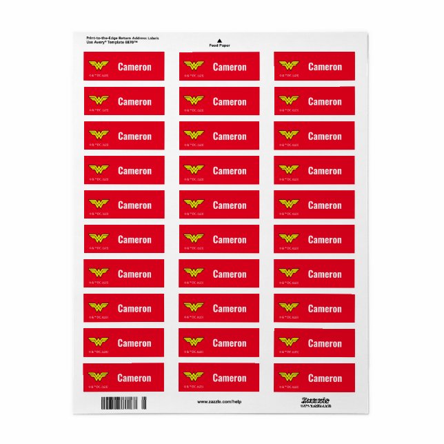 Wonder Woman | Logo classique (Feuille entière)