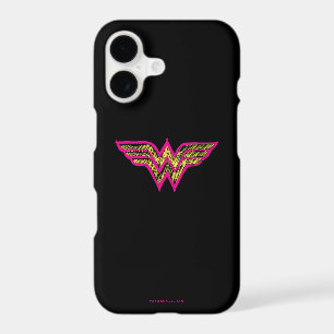 Wonder Woman Logo couleur rose et jaune