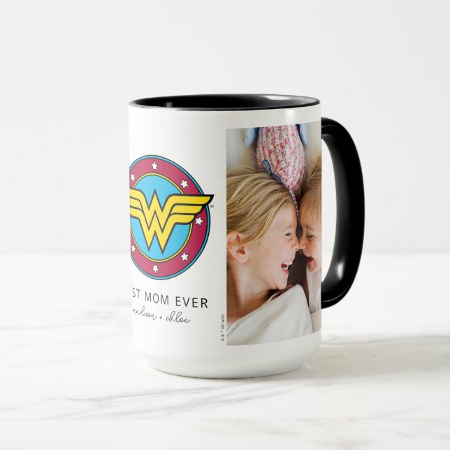 Wonder Woman Logo | Mom Photo Mug (Front Right)