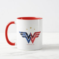Wonder Woman Modern & Retro Comic Overlay Logo