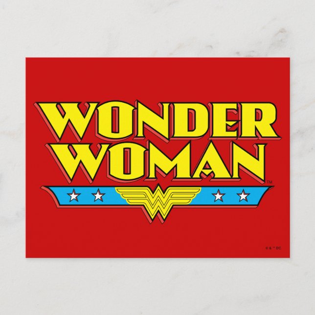 Wonder Woman Name and Logo Postcard (Front)