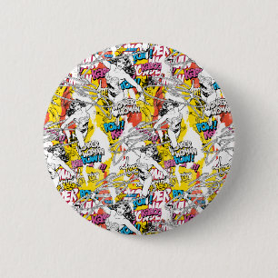 Wonder Woman Neon Pattern 2 Inch Round Button