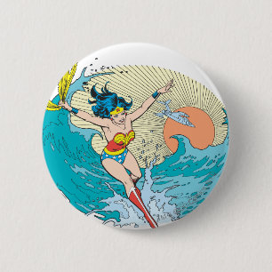 Wonder Woman Ocean Sky 2 Inch Round Button