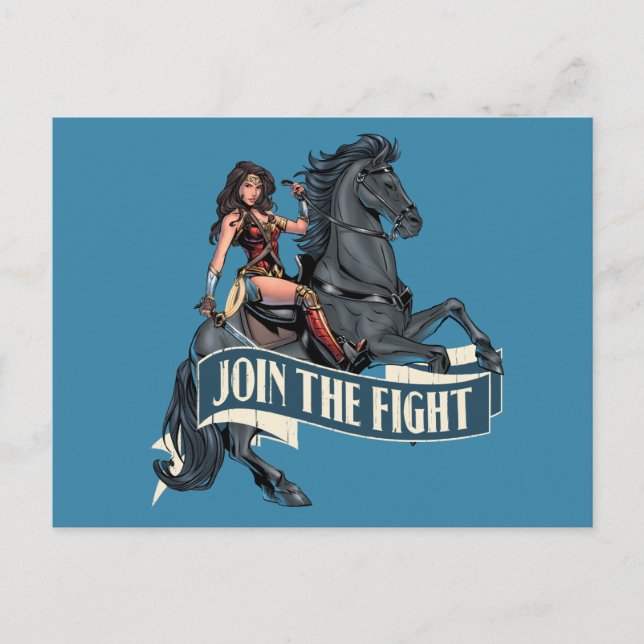 Wonder Woman on Horse Comic Art Postcard (Front)