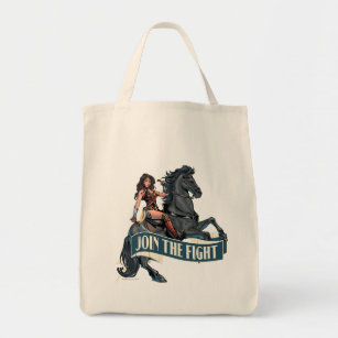 Wonder Woman on Horse Comic Art Tote Bag
