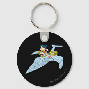 Wonder Woman on Spaceship Keychain