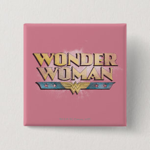 Wonder Woman Pencil Logo 2 Inch Square Button