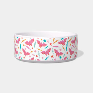 Wonder Woman Pink Logo and Lightning Pattern Bowl