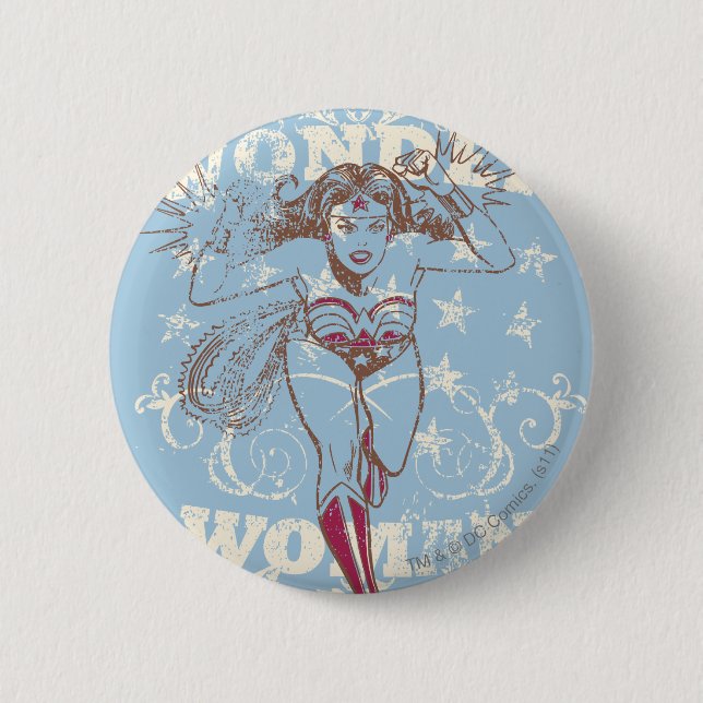Wonder Woman Pow 2 Inch Round Button (Front)