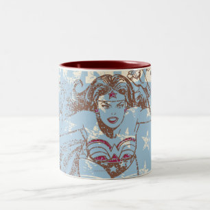 Wonder Woman Pow Two-Tone Coffee Mug