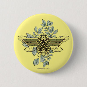 Wonder Woman Queen Bee Logo 2 Inch Round Button