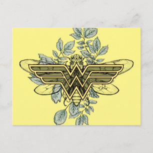 Wonder Woman Queen Bee Logo Postcard