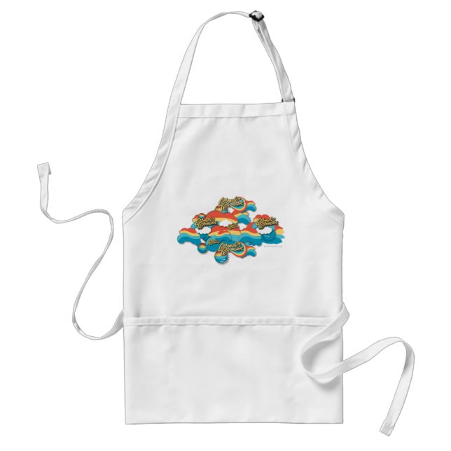 Wonder Woman Rainbow Clouds Pattern Standard Apron (Front)
