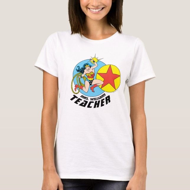 Wonder Woman Red Star Teacher T-Shirt (Front)
