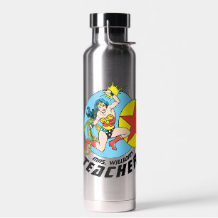 Wonder Woman Red Star Teacher Water Bottle