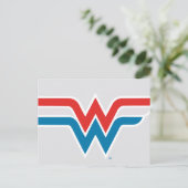 Wonder Woman Red White and Blue Logo Postcard (Standing Front)