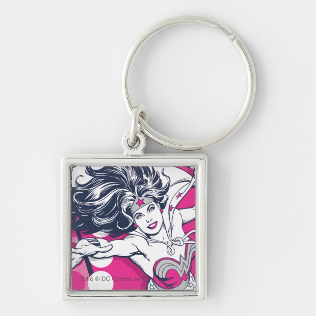 Wonder Woman Retro Glam Character Art Keychain (Front)