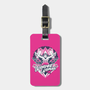 Wonder Woman Retro Glam Rock Graphic Luggage Tag