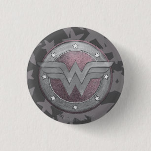 Wonder Woman Shield Pattern 1 Inch Round Button