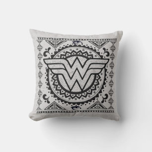 Wonder Woman Spiritual Tribal Design Throw Pillow