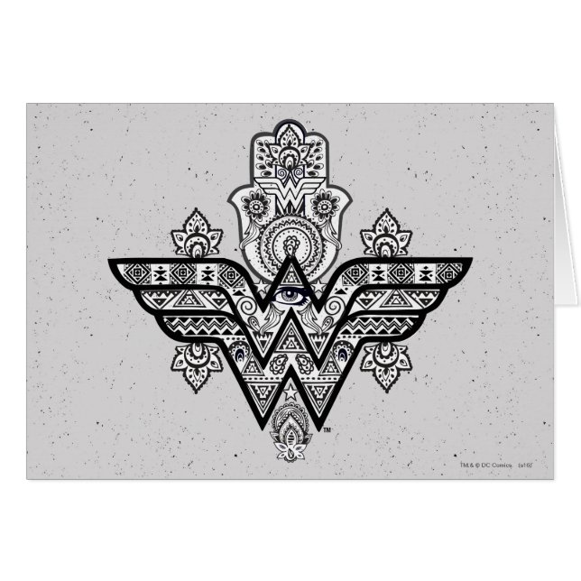 Wonder Woman Spirituel Paisley Hamsa Logo (Devant horizontal)