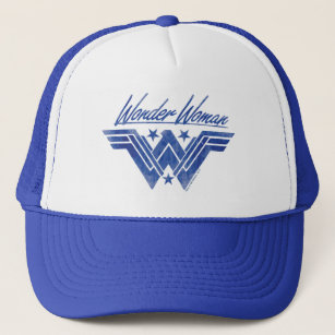 Wonder Woman Stacked Stars Symbol Trucker Hat