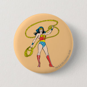 Wonder Woman Standing with Lasso 2 Inch Round Button