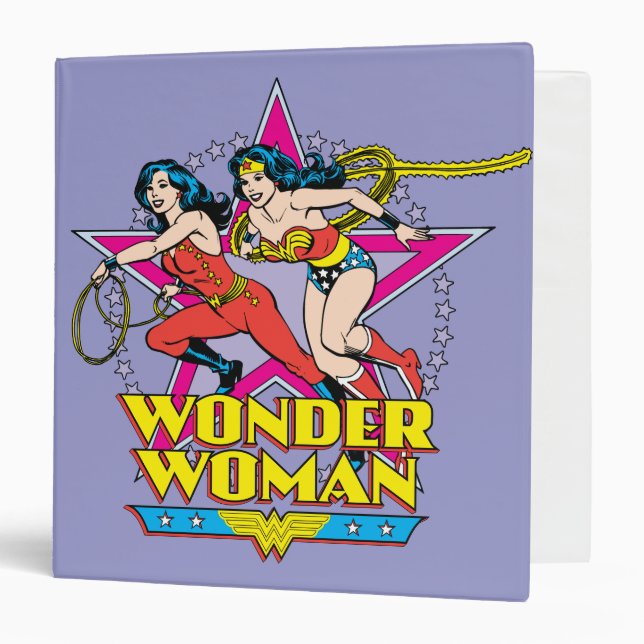 Wonder Woman Star Background Binder (Front/Inside)
