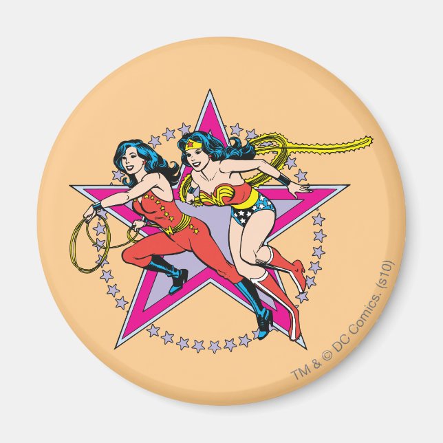 Wonder Woman Star Background Magnet (Front)