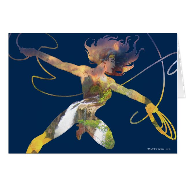 Wonder Woman Sunset Waterfall Silhouette (Front Horizontal)