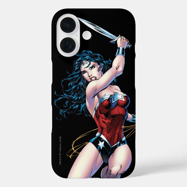 Wonder Woman Swinging Sword Case-Mate iPhone Case (Back)