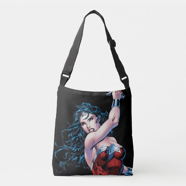 Wonder Woman Swinging Sword Crossbody Bag (Front)